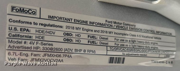 image for item DN0566 2018 Ford F450 Super Duty  Crew Cab flatbed truck