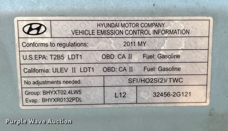 image for item DN0570 2011 Hyundai Tucson