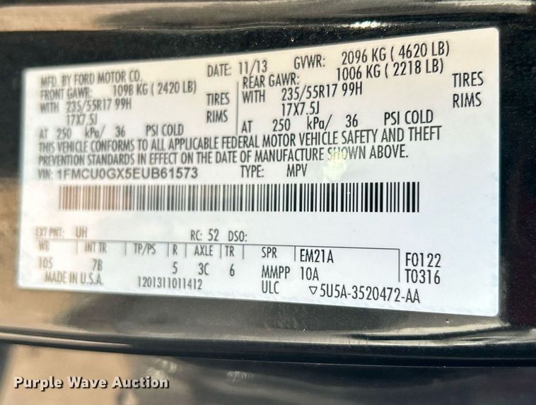 image for item DN0571 2014 Ford Escape  SUV