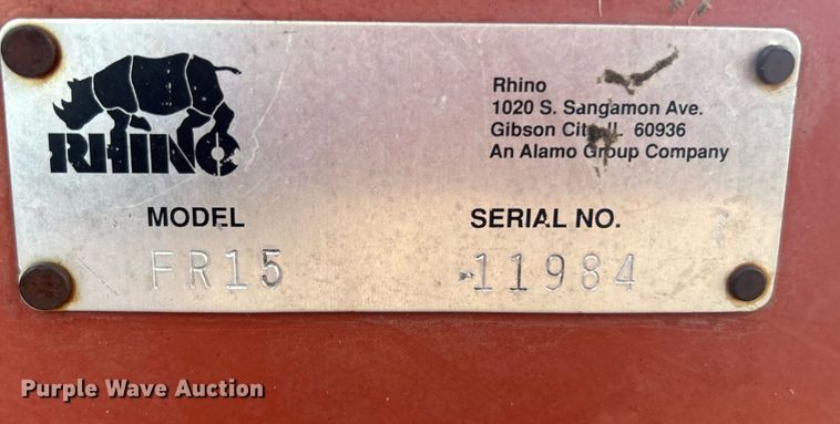 image for item DN0583 Rhino FR15  batwing rotary mower