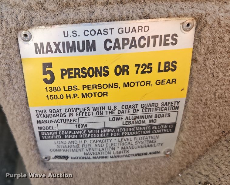 image for item DN7145 2003 Lowe 180W  boat