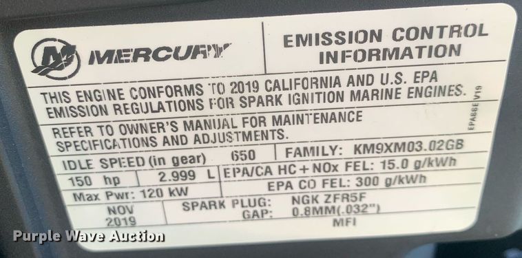 image for item DP8760 2020 Tracker 2072 MVX  boat