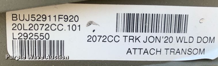 image for item DP8760 2020 Tracker 2072 MVX  boat