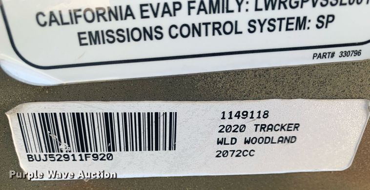 image for item DP8760 2020 Tracker 2072 MVX  boat