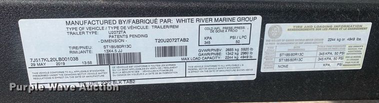 image for item DP8760 2020 Tracker 2072 MVX  boat
