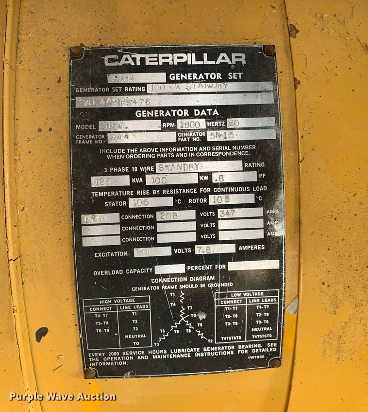 image for item DP8763 Caterpillar 3304  generator