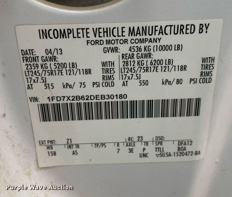 image for item DP8778 2013 Ford F250 Super Duty  SuperCab utility bed pickup truck