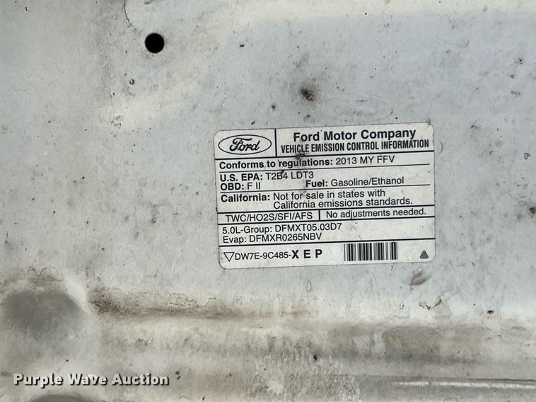 image for item DQ2327 2013 Ford F150  SuperCab pickup truck