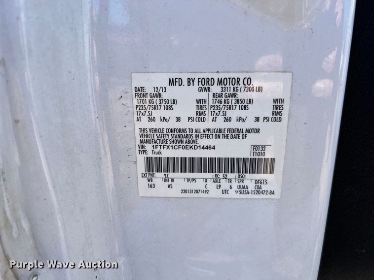 image for item DQ2328 2014 Ford F150  SuperCab pickup truck