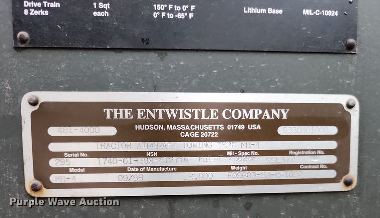 image for item DR7789 1999 Entwistle Company MB-4  tug