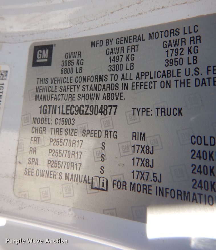 image for item GG9931 2016 GMC Sierra 1500  pickup truck