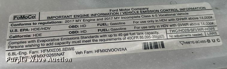 image for item KH9663 2017 Ford F450 XL  SuperCab flatbed truck