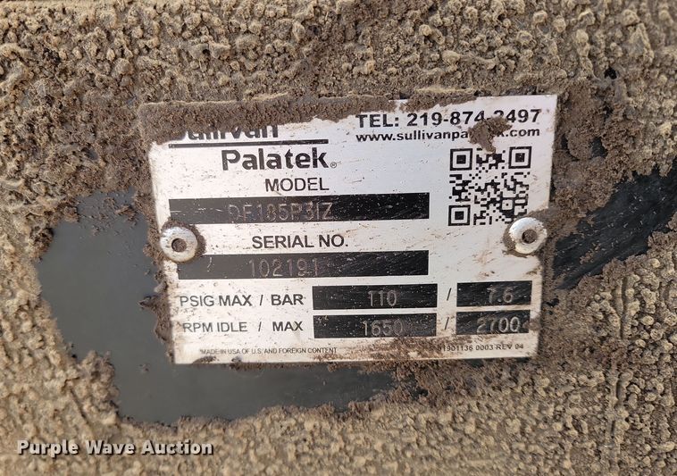 image for item KU9013 Sullivan-palatek D185Q  air compressor