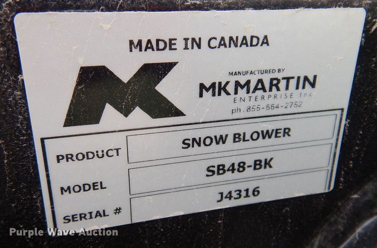 image for item LC9396 MK Martin SB48-BK  snow blower