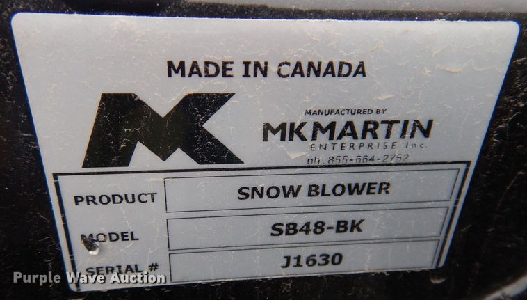 image for item LC9397 MK Martin SB48-BK  snow blower