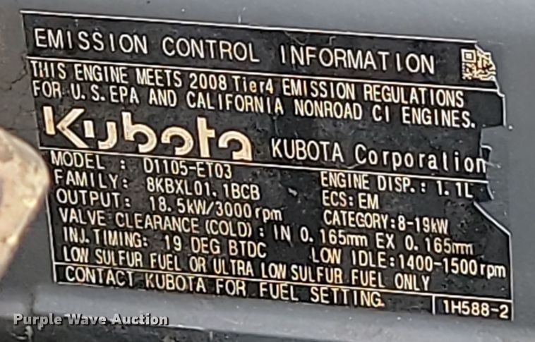 image for item LD9048 2008 Kubota RTV1100  utility vehicle