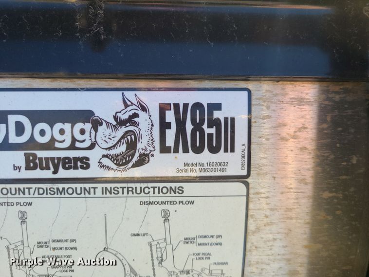 image for item LJ9385 Buyers Snow Dogg EX95  snow plow
