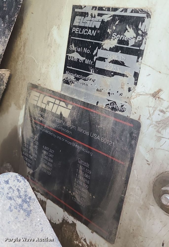 image for item LJ9392 2003 Elgin Series P  street sweeper