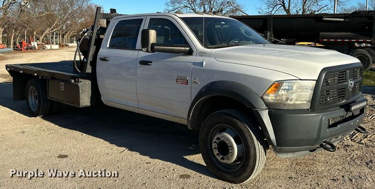 image for item LK9654 2012 Dodge Ram 4500 Crew Cab flatbed truck