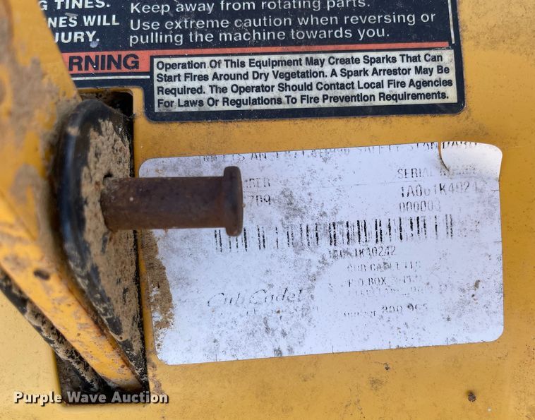 image for item LV9246 Cub Cadet RT65  rear tine tiller