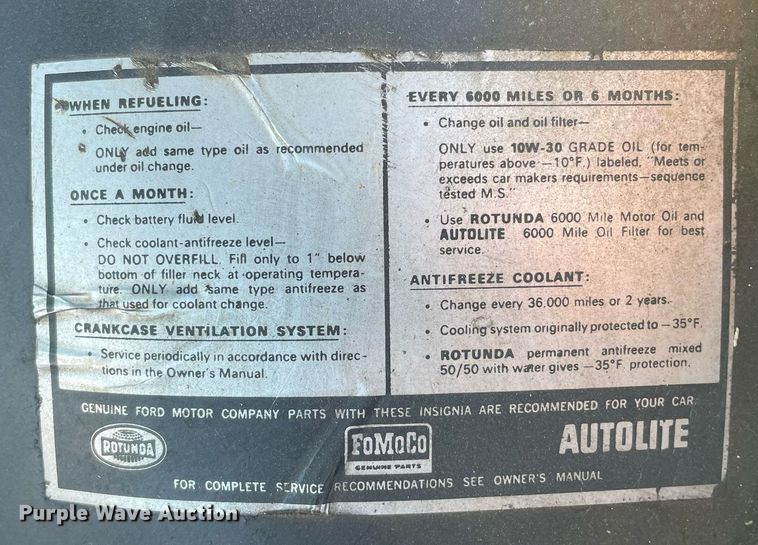 image for item LV9972 1969 Ford Galaxie