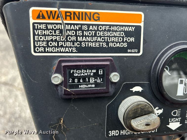 image for item MO9085 Toro Workman 3200  utility vehicle