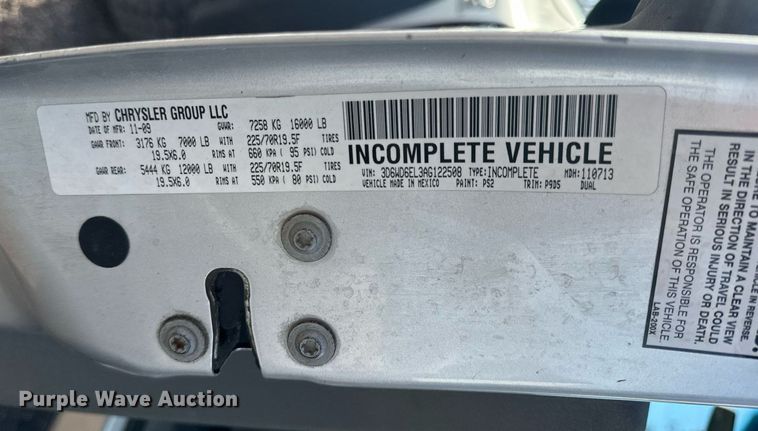 image for item NM9173 2010 Dodge Ram 4500HD  flatbed truck