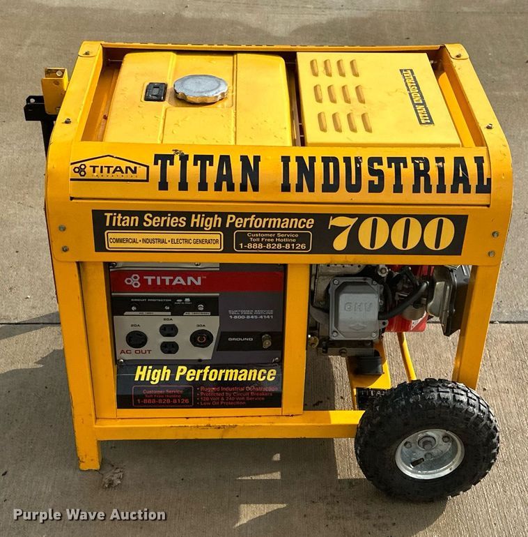 image for item NO9402 Titan Industrial 7000  generator