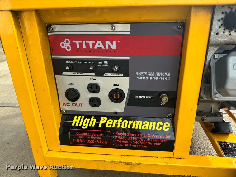 image for item NO9402 Titan Industrial 7000  generator