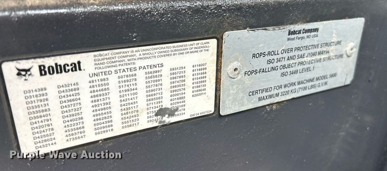 image for item NR9463 2005 Bobcat Toolcat 5600  utility vehicle