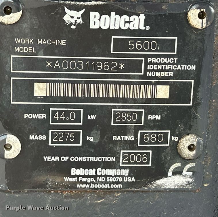 image for item NR9464 2006 Bobcat Toolcat 5600  utility vehicle