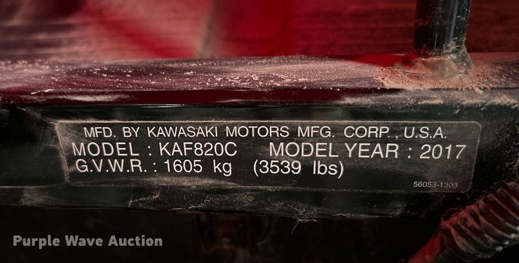image for item NR9465 2017 Kawasaki Mule PRO-FXT LE  utility vehicle