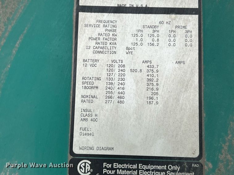 image for item NR9469 Cummins DSGAB-7093058  generator