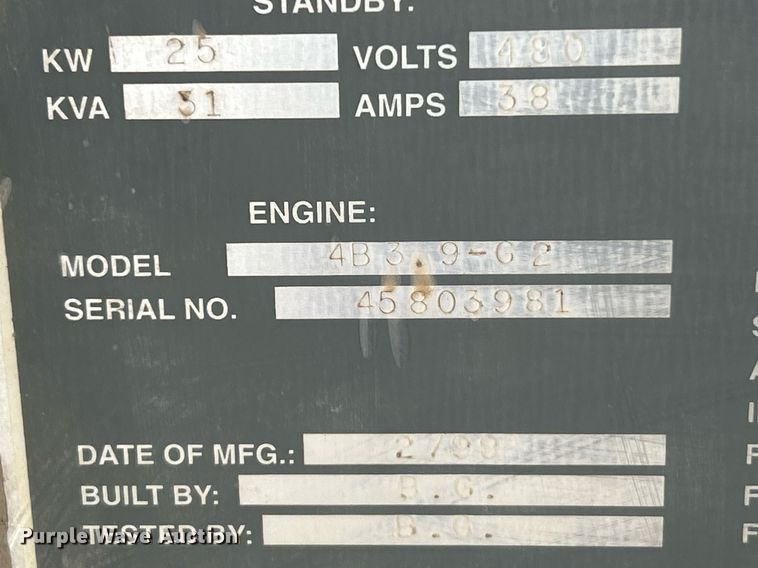image for item NR9470 Energy Dynamics 361PSL1600  generator
