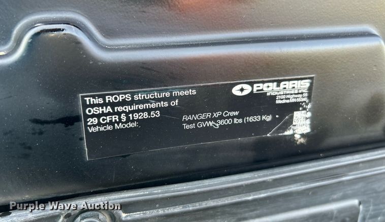 image for item NR9501 2015 Polaris Ranger 900 Crew  utility vehicle