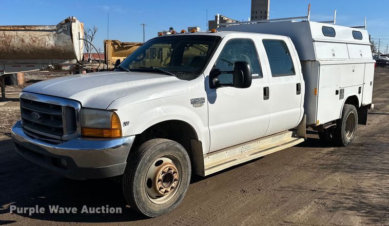 image for item NS9055 1999 Ford F450 Super Duty XLT  Crew Cab utility / service truck