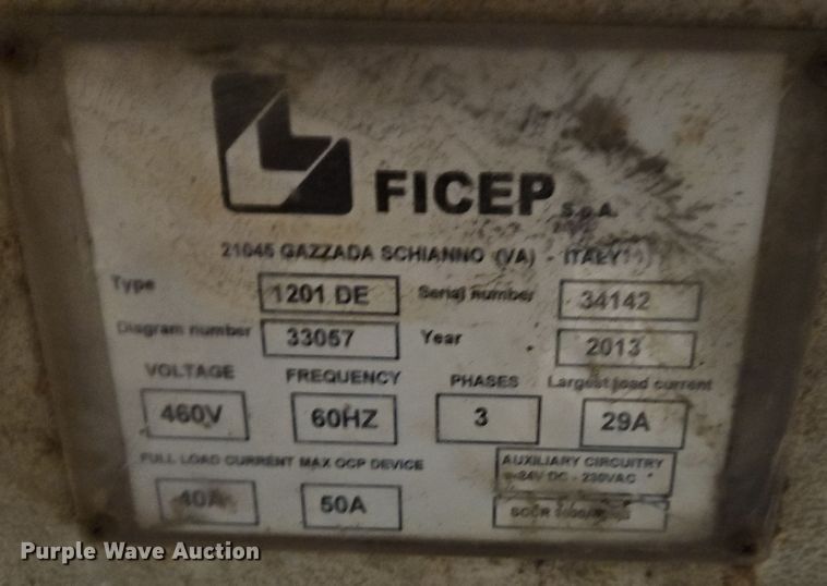 image for item NZ9096 2013 Ficep Excalibur 12  CNC machine