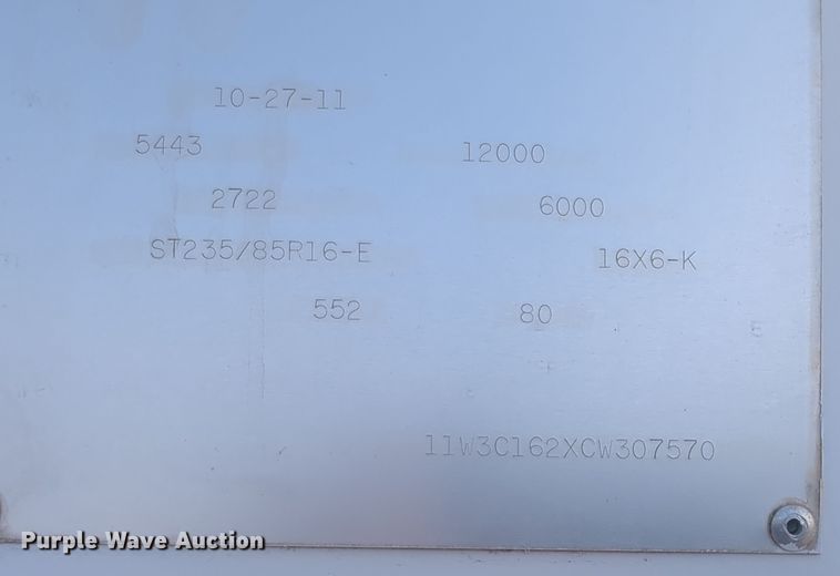 image for item OD9132 2012 WW  enclosed cargo trailer