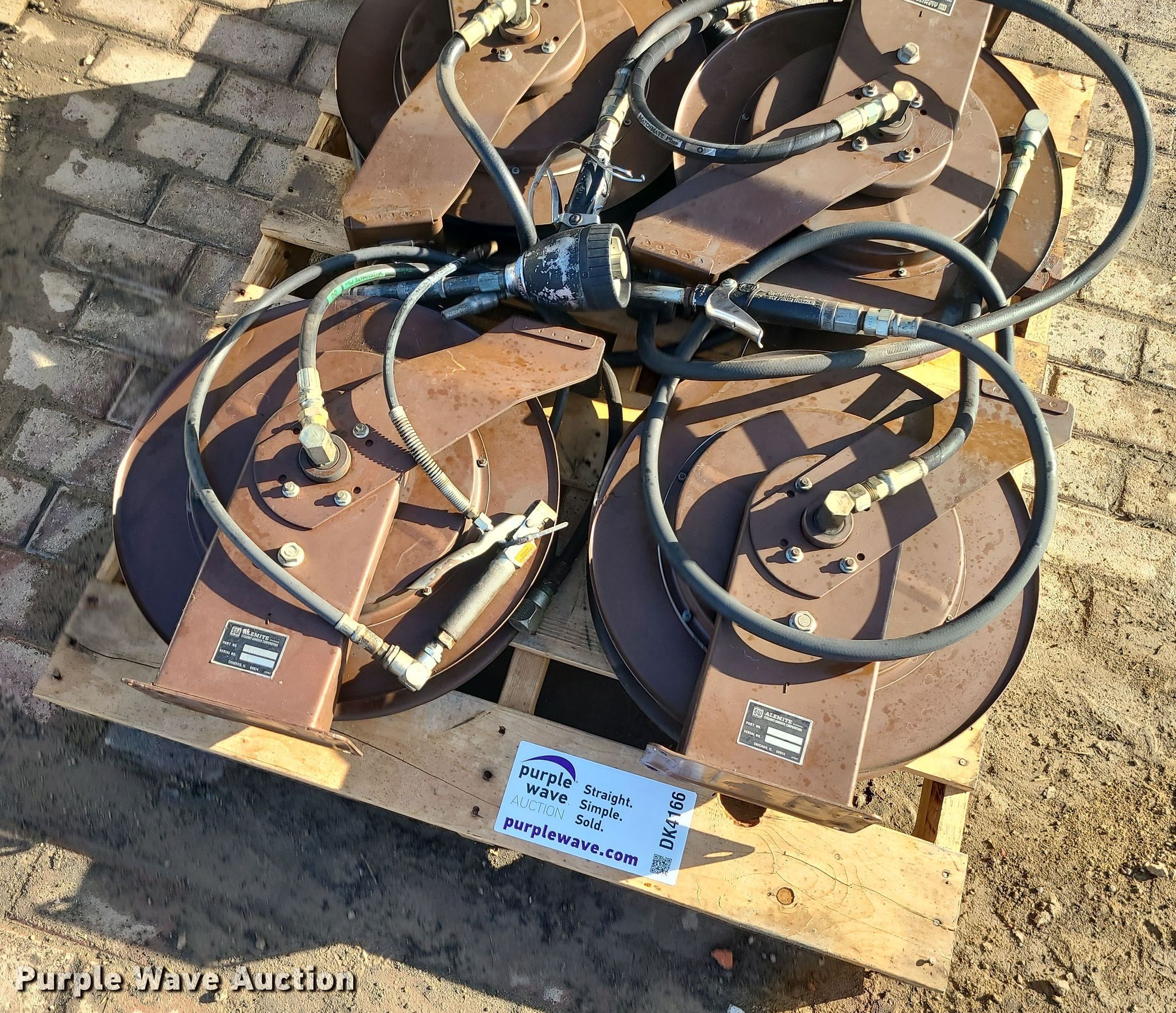 (4) Alemite grease hose reels in Kansas City, MO Item DK4166 for sale