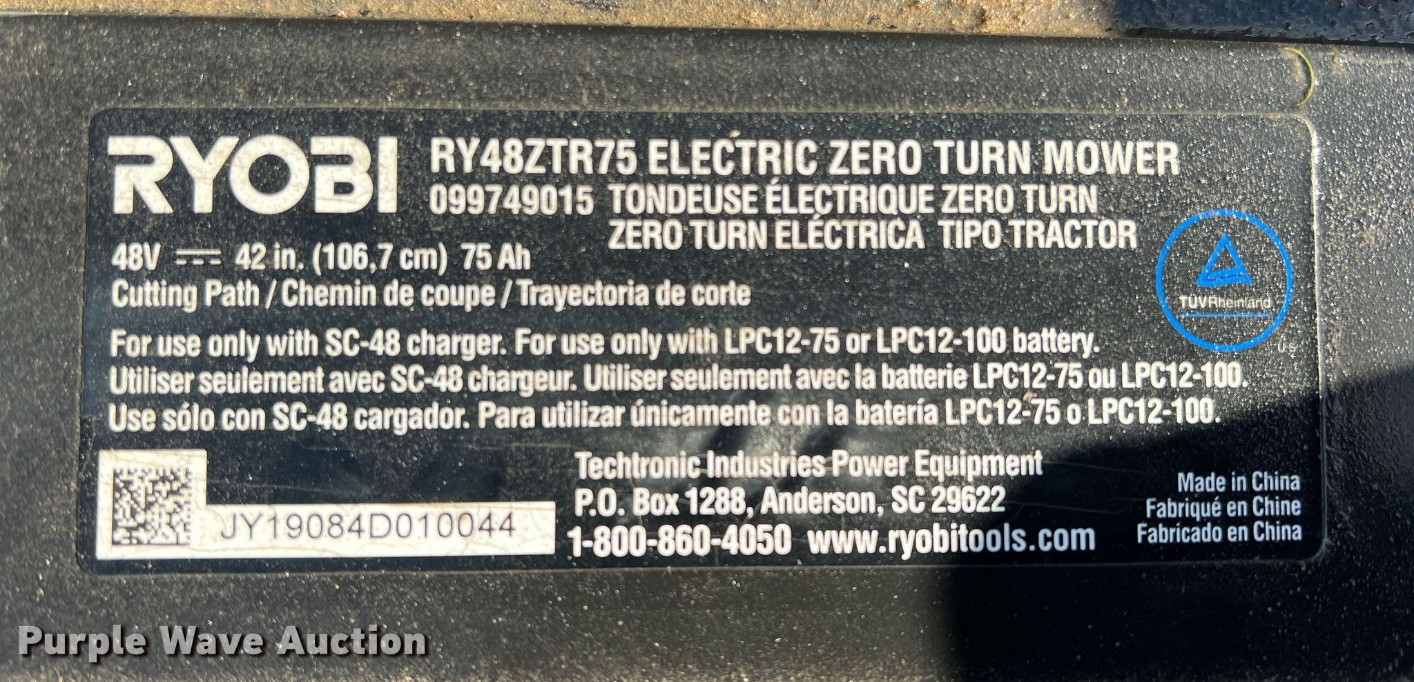Ryobi ZT480e ZTR lawn mower in Saginaw, TX Item DS2481 for sale