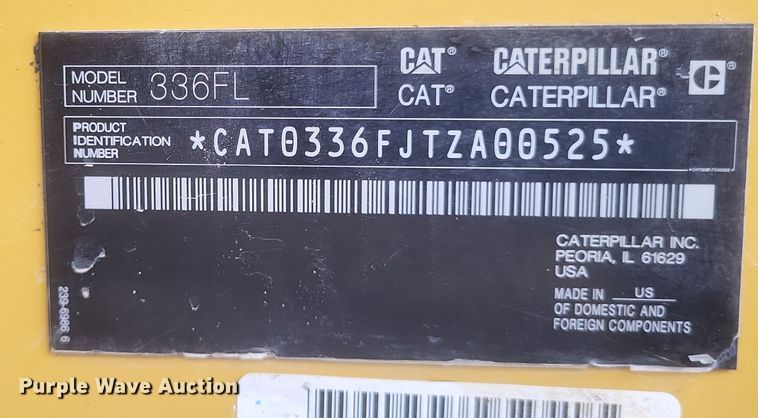 image for item DK1202 2016 Caterpillar 336FL  long reach excavator