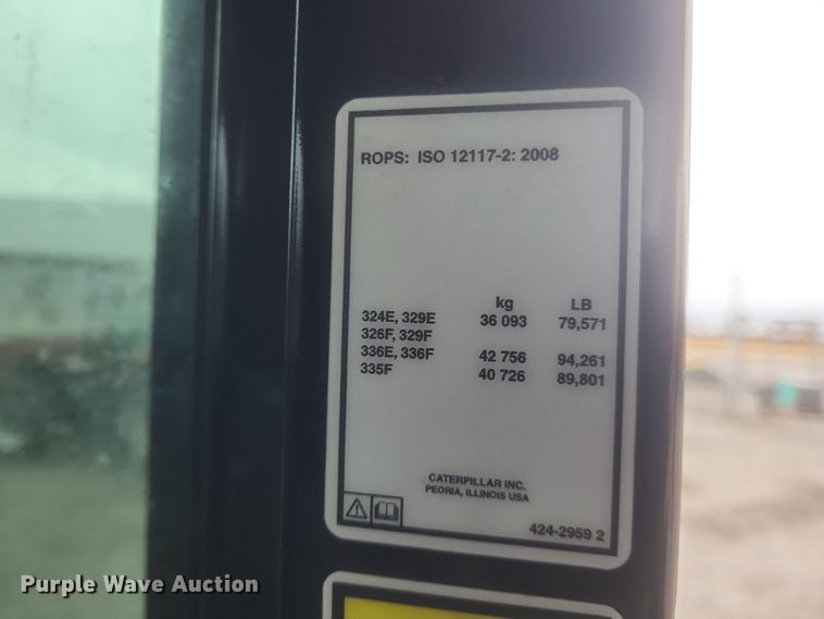 image for item DK1215 2016 Caterpillar 336FL  long reach excavator