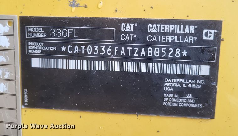 image for item DK1216 2016 Caterpillar 336FL  long reach excavator