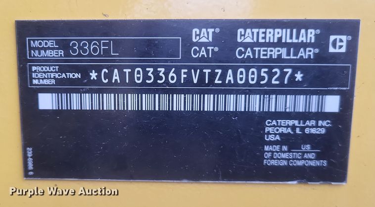 image for item DK1217 2016 Caterpillar 336FL  long reach excavator