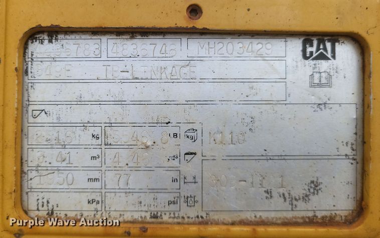 image for item DK1225 2016 Caterpillar 349FL  excavator