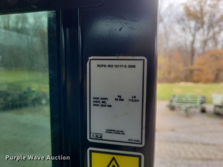image for item DK1225 2016 Caterpillar 349FL  excavator