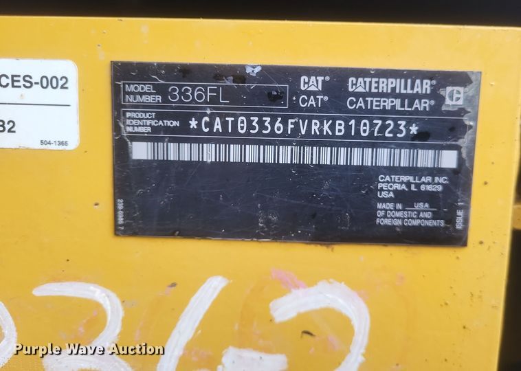 image for item DK1228 2017 Caterpillar 336FL  excavator