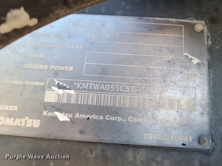 image for item DK4160 2006 Komatsu WA250-5L  wheel loader