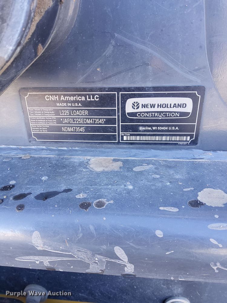 image for item DK8918 2013 New Holland L225  skid steer loader