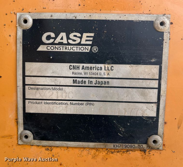 image for item DM2023 2012 Case CX210C  excavator